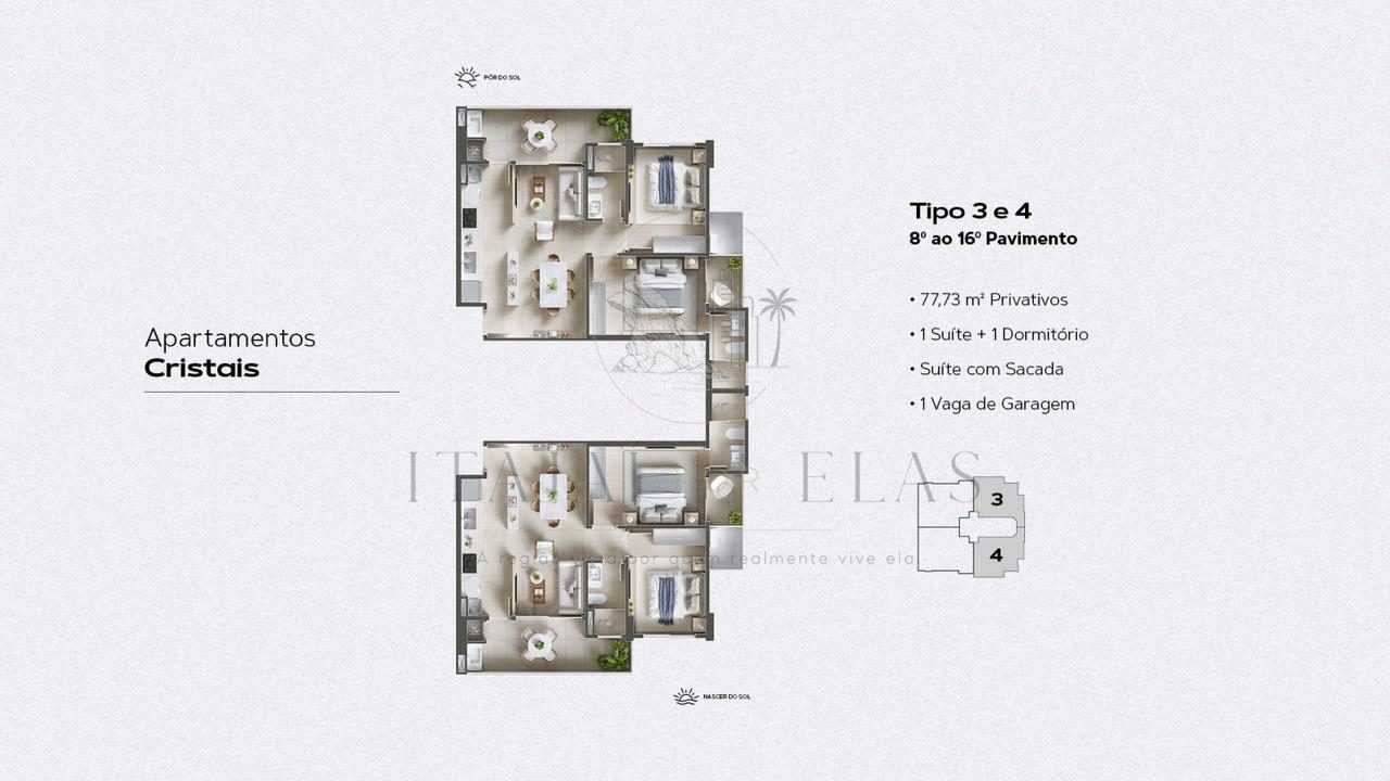 Apartamento 2 quartos para Venda no bairro Praia Brava de Itajaí em Itajaí